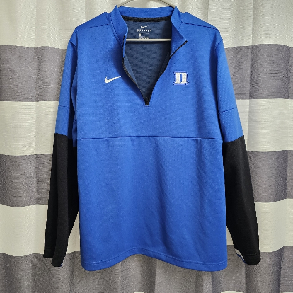 Nike Duke Blue Black Sweatshirt Athletic Style